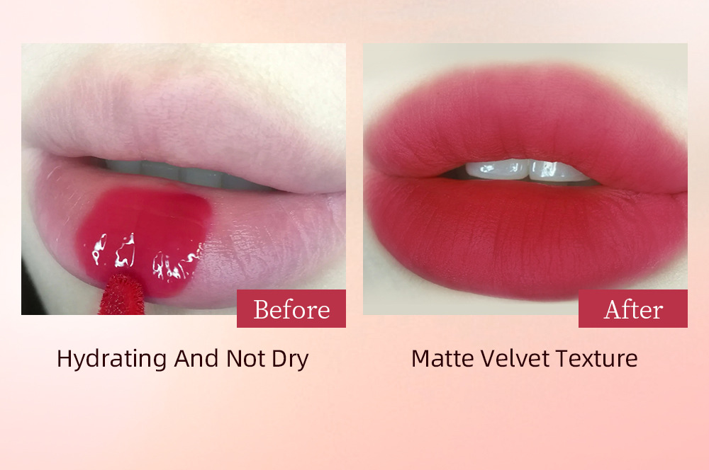 QIBEST Matte velvet Lip gloss, non-stick cup, non-fading lip gloss, long-lasting moisturizing and nourishing, easy to apply liquid lipstick Application Scenario