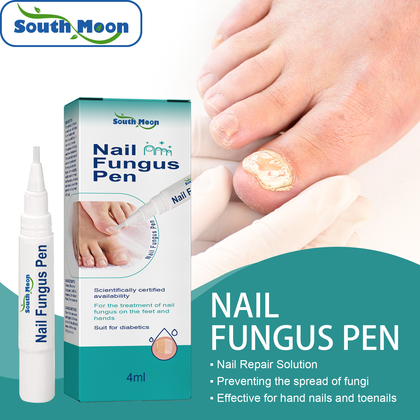 Stylo, ongles gris, ongles épais, doux et brillants, liquide nutritif nettoyant et réparateur de la couche de cuticules_voghion.com