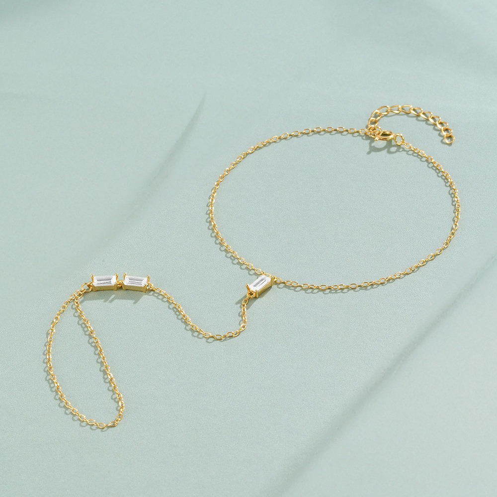 Geometric Pattern Women's Gender 925 Sterling Silver Bracelets Simple Style Shiny