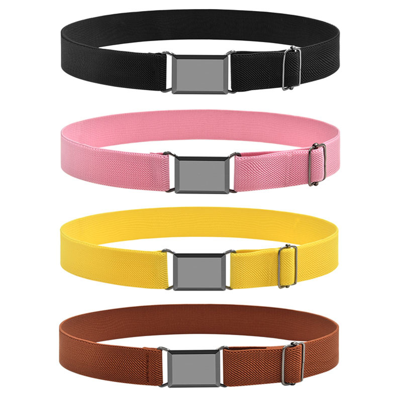 Cinturón perezoso transfronterizo en stock Cinturón de jeans con hebilla de longitud ajustable elástica para niños