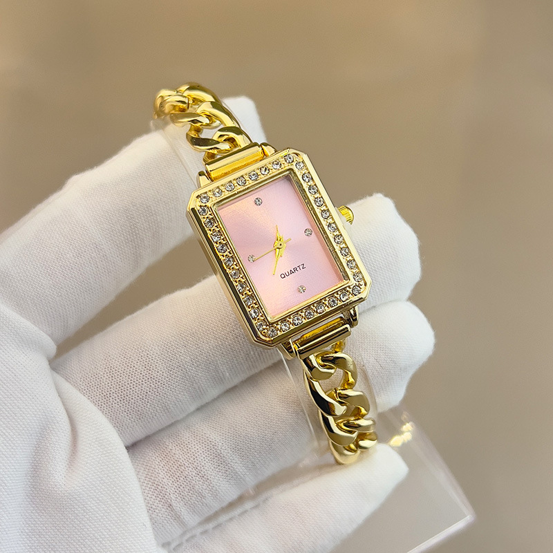 50g Weight Ordinary Glass Mirror Material Alloy Strap Material Watch Classification Pointer Display Type Single Folding Buckle Buckle Style Rectangle Dial Shape Daily Occasion Quartz Movement Geometric Pattern Women's Gender Simple Style Style Simple Style Geometric Single Folding Buckle Quartz Women's Watches 19