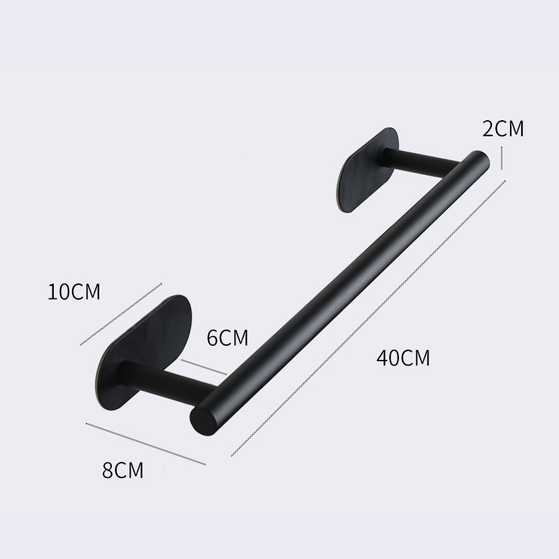 Amazon 304 de acero inoxidable baño colgante traje Barra de toalla sola varilla gancho titular de tejido ponche libre rollo de papel titular