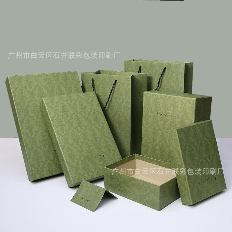 Custom Gucci Gift Box Paper Bag Cool Scarf Tie Belt Clothes Bag Empty Box Custom LOGO Custom Gucci Gift Box Paper Bag Cool Scarf Tie Belt Clothes Bag Empty Box Custom LOGO