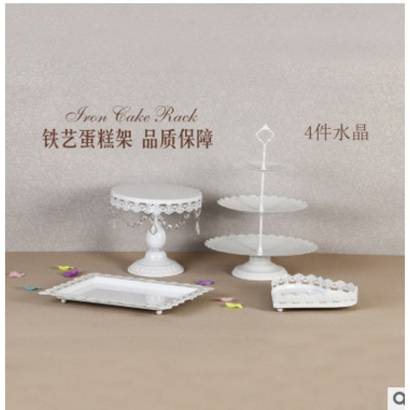 Postre de boda de oro Adornos de mesa Soporte de pastel de estilo europeo Accesorios de boda Bandeja de pastel de encaje Soporte de punto de hierro 12 piezas