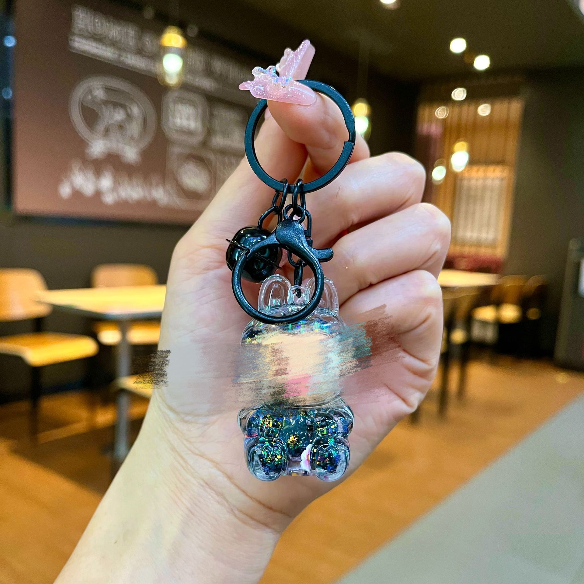 컬러 하드웨어 [블랙] 야광 버블 비즈 작은 천 천