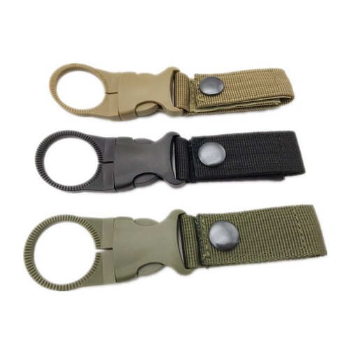 Outdoor tactical nylon backpack detachable 25mm webbing buckle, waist belt plastic snap fastener bottle holder