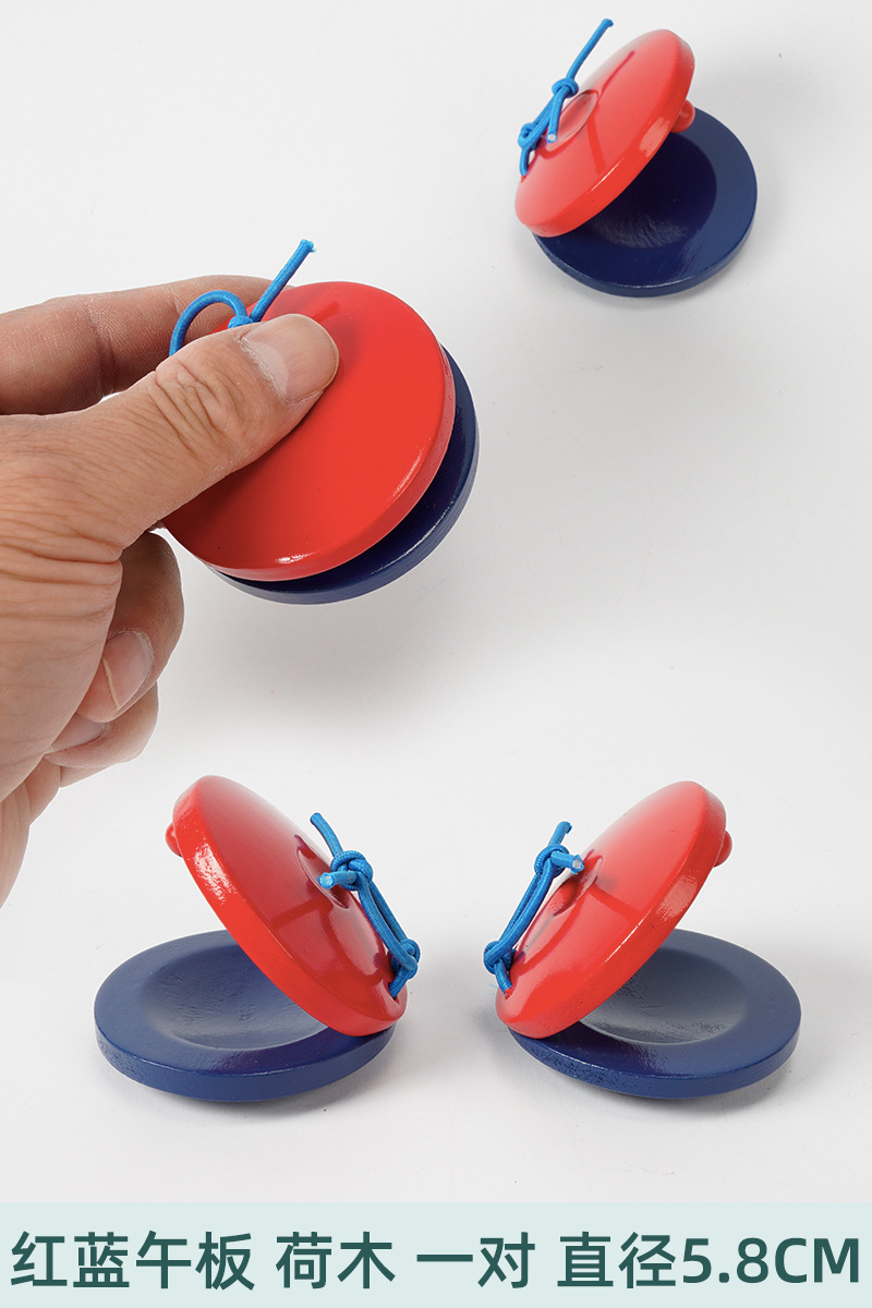 Tablero de baile de troncos, ayudas didácticas para niños, instrumentos de percusión sensorial para niños, instrumentos musicales de Orff, castañuelas de madera, castañuelas de madera