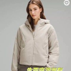 lu家棉服跑步健身连帽棉衣轻量化防风夹克宽松保暖显瘦lulu外套女