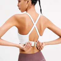 Высокопрочное Спортивное нижнее белье Lulu, Женский противоударный Быстросохнущий жилет для йоги, интегрированный бюстгальтер для фитнеса