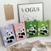 厂家直销成都熊猫爷爷同款国风潮流针织手机包日常小巧可爱斜挎包