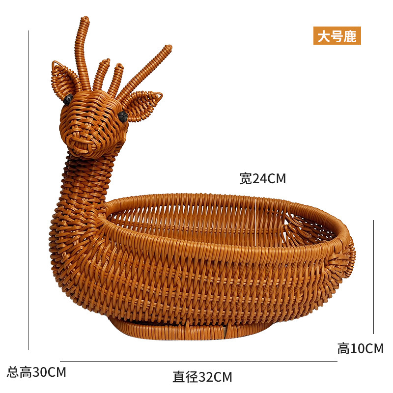 手工编织收纳筐带盖鸡蛋筐家用馒头零食果盘藤晒筐衣服干货储物罐|undefined