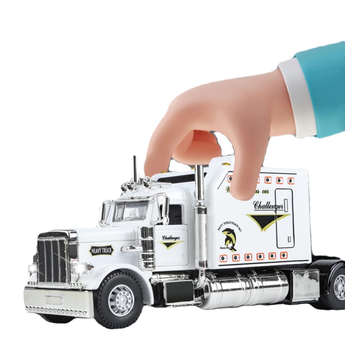 대형 미국 트레일러 대형 트럭 자동차 모델 합금 PETERBILT 트레일러 운송업자 놀이