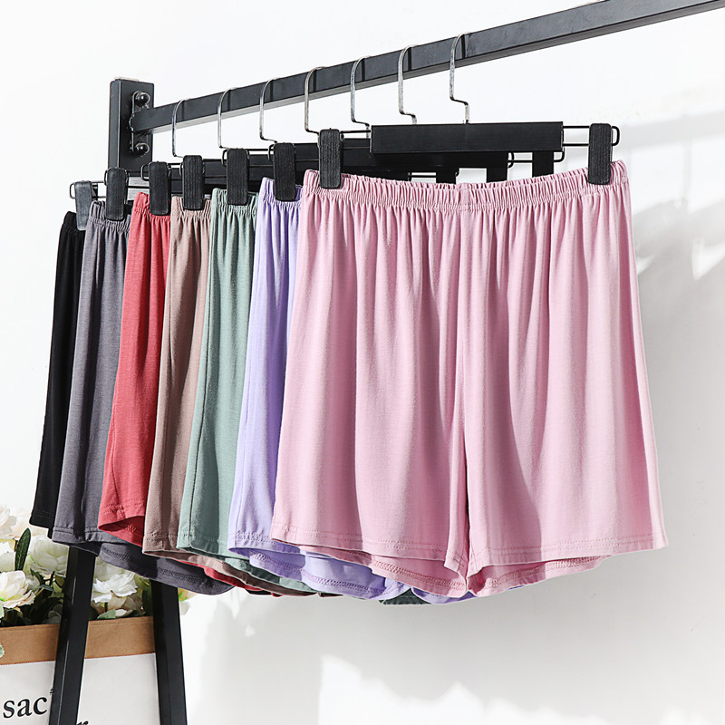 Modal Shorts for Women, Summer Large Size High-Waisted Wide-Leg Pants, Loose Pajamas, Thin Bottoming Safety Pants, Casual Pants