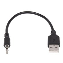 3.5mm Plug AUX o Jack to USB 2.0 Male Charger Cable Adapter