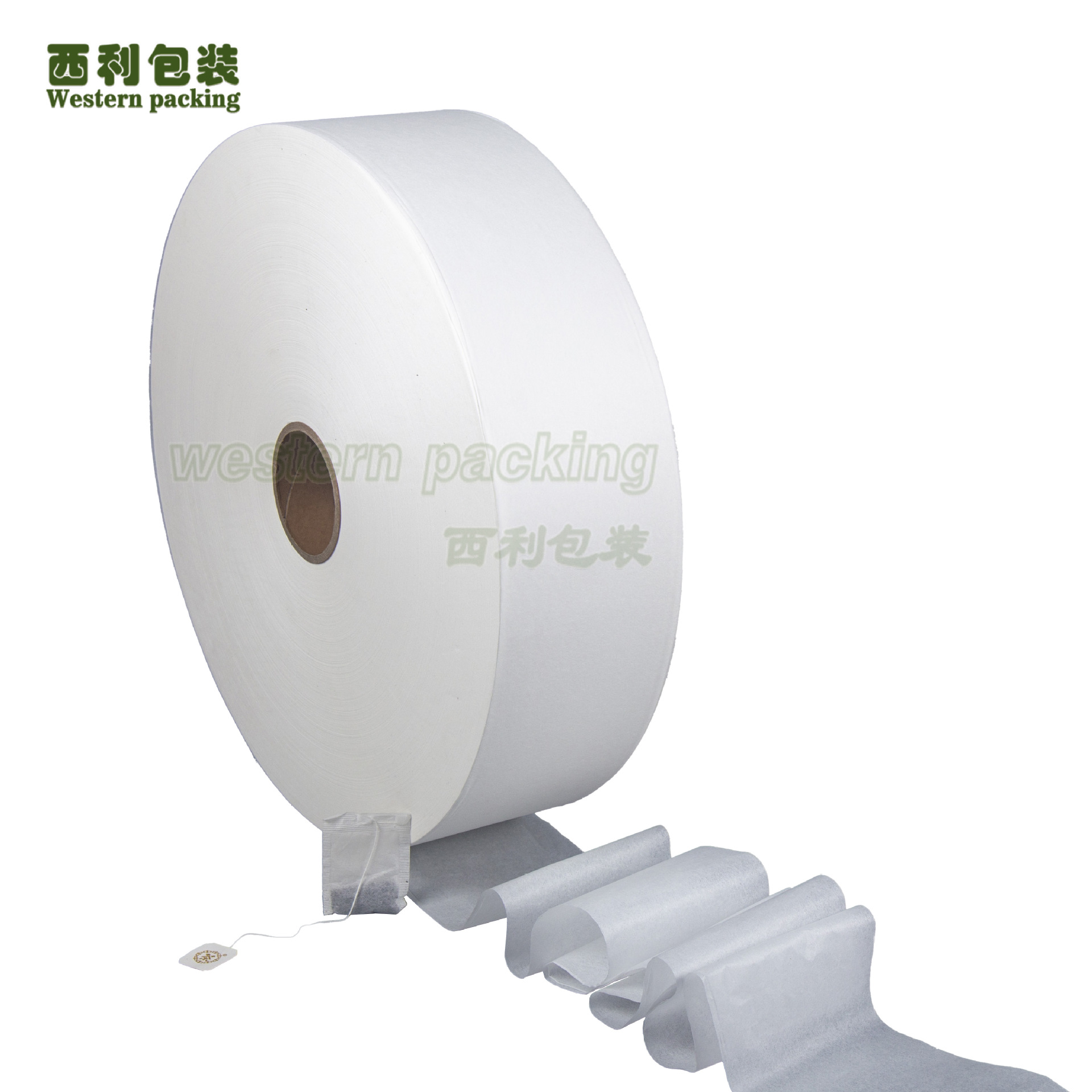 批发一次性茶包滤纸 白色，本色滤纸袋卷材 泡脚粉包装卷膜隔渣膜