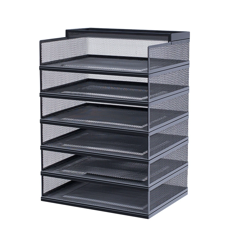 Студенческие книжные полки Многослойные рабочие столы A4 стек металлических каркасов для документов для хранения данных