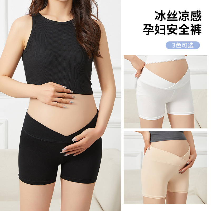 Pregnant Women's Safety Pants Women's Summer Three-point Leggings Bacteriostatic Bottom Profile Pregnancy Boxers Boxers Shorts Leggings Pregnant Women's Safety Pants Women's Summer Three-point Leggings Bacteriostatic Bottom Profile Pregnancy Boxers Boxers Shorts Leggings
