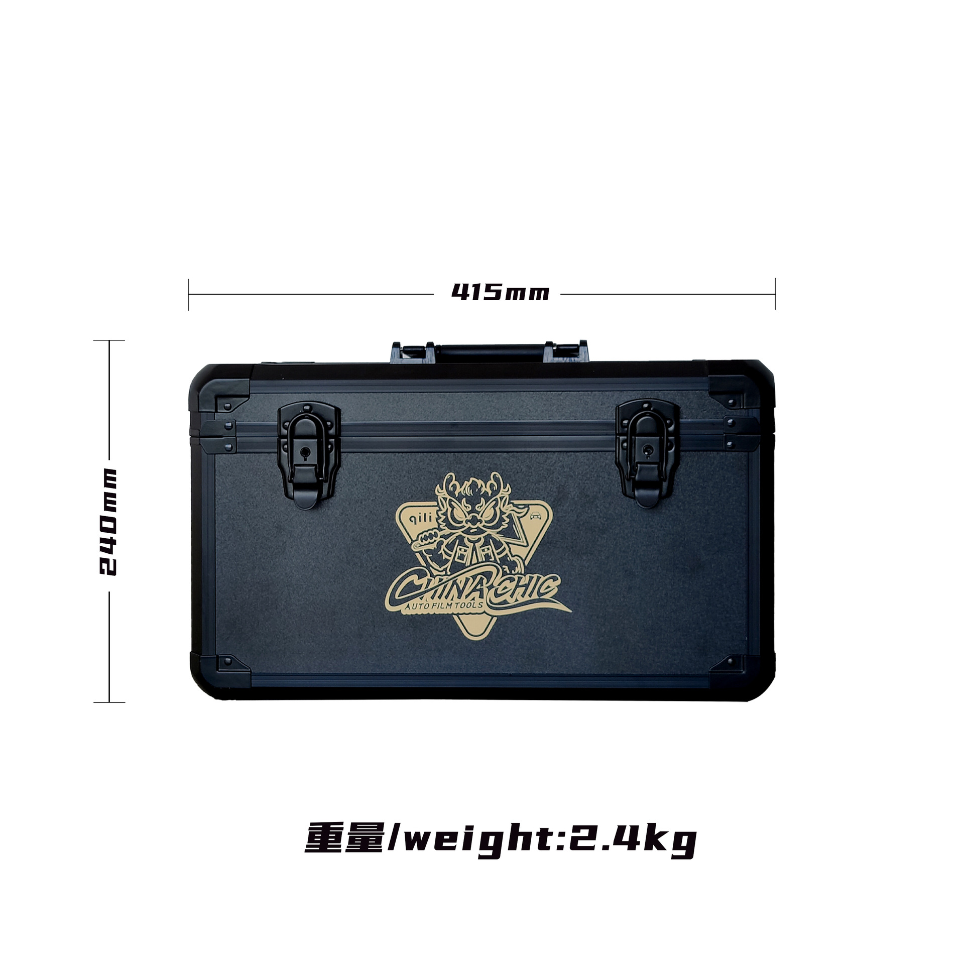 Caja de herramientas de película de automóvil de aleación de aluminio maleta multifuncional conjunto de artículos a prueba de choques impresión de logotipo almacenamiento