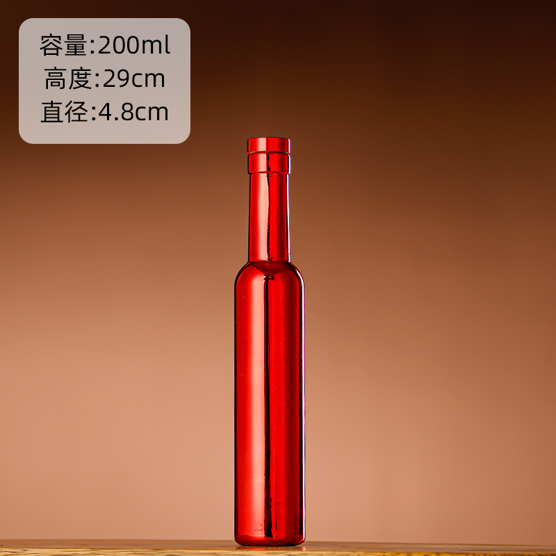 Galvanoplastia botella de vino de vidrio vodka botella de hielo botella de bebida de gama alta botella de vino extranjero botella de vino tinto chapado en oro botella vacía al por mayor