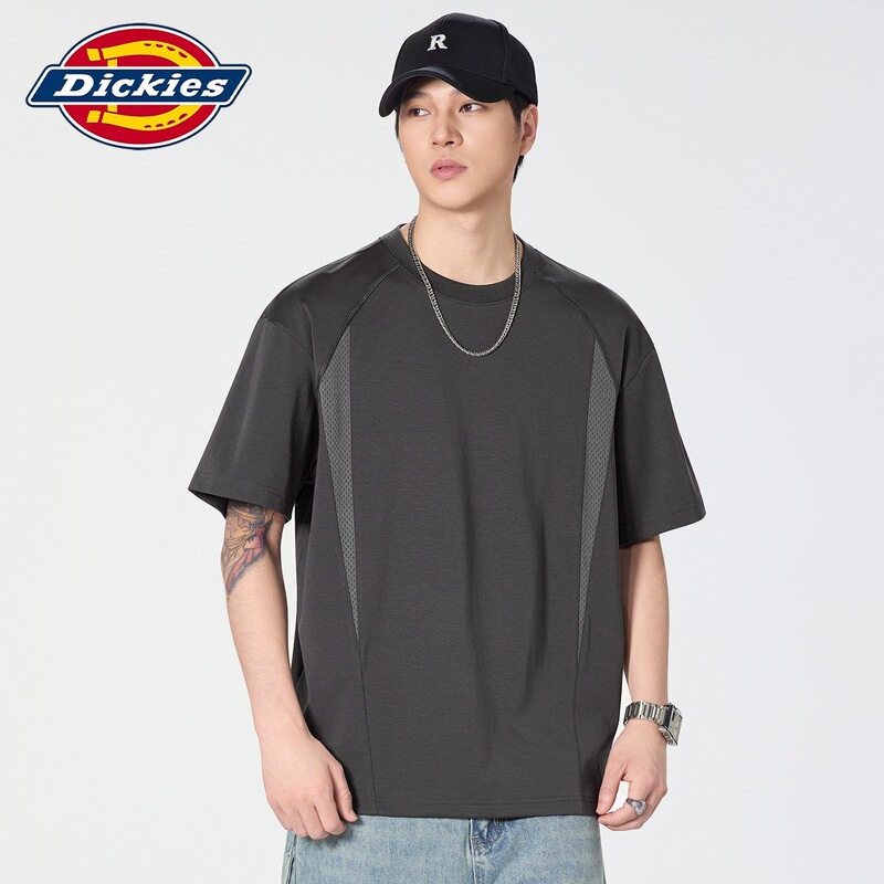 Dickies Special Edition Anti-Sweat Breathable Short-Sleeved T-Shirt for Men 2026 Summer New Style Splicing Trendy Cool T-Shirt