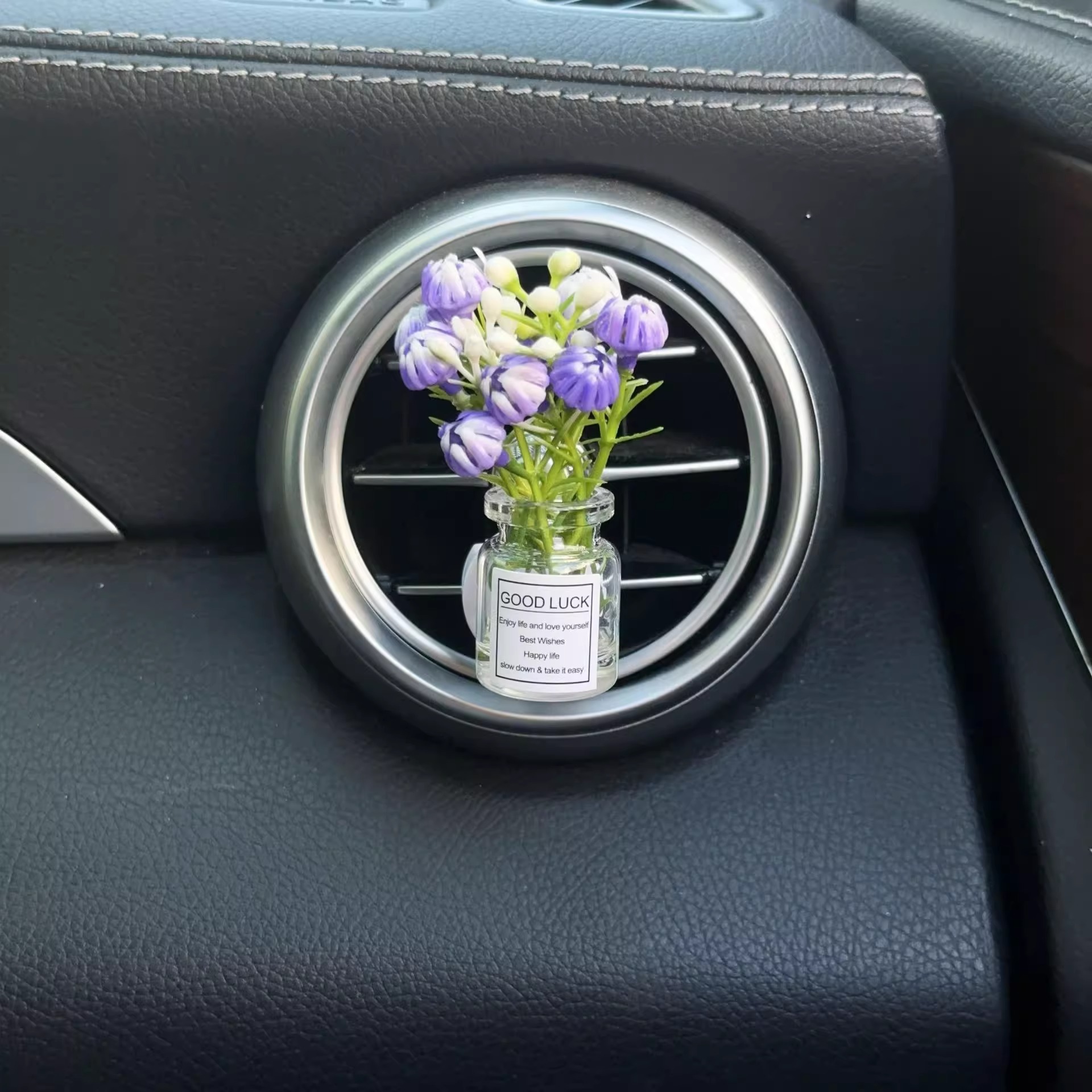 Gypsophila flor, la decoración de la salida de aire del coche, el coche fresco creativo, el aire acondicionado del coche, el clip de aromaterapia, la botella de perfume