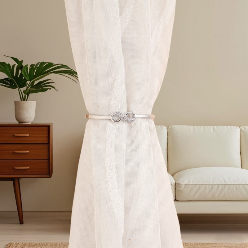 Embrasses de rideaux élégantes avec strass pour salon_voghion.com