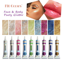 Fit Colors 9-Color Gold Glitter Jelly Lip, Eye, and Face Multi-Function Liquid Eyeshadow for International Trade