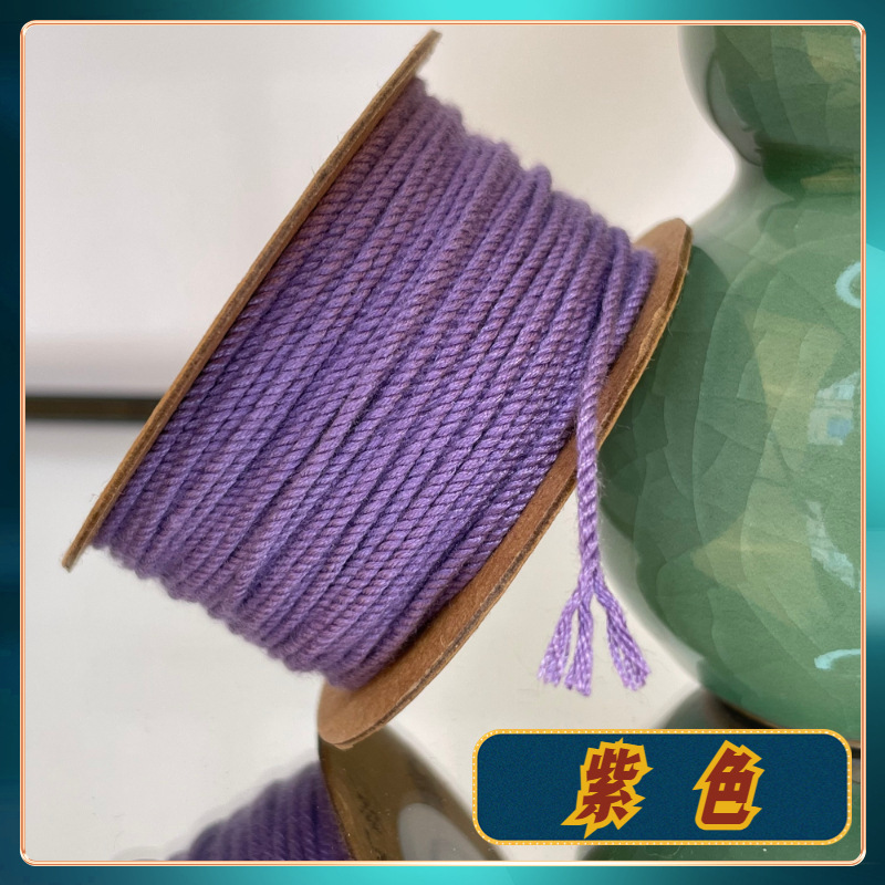 【工場直販】文玩手揉み綿ロープ、麻色編みロープ、手編み数珠糸、チベット菩提|undefined