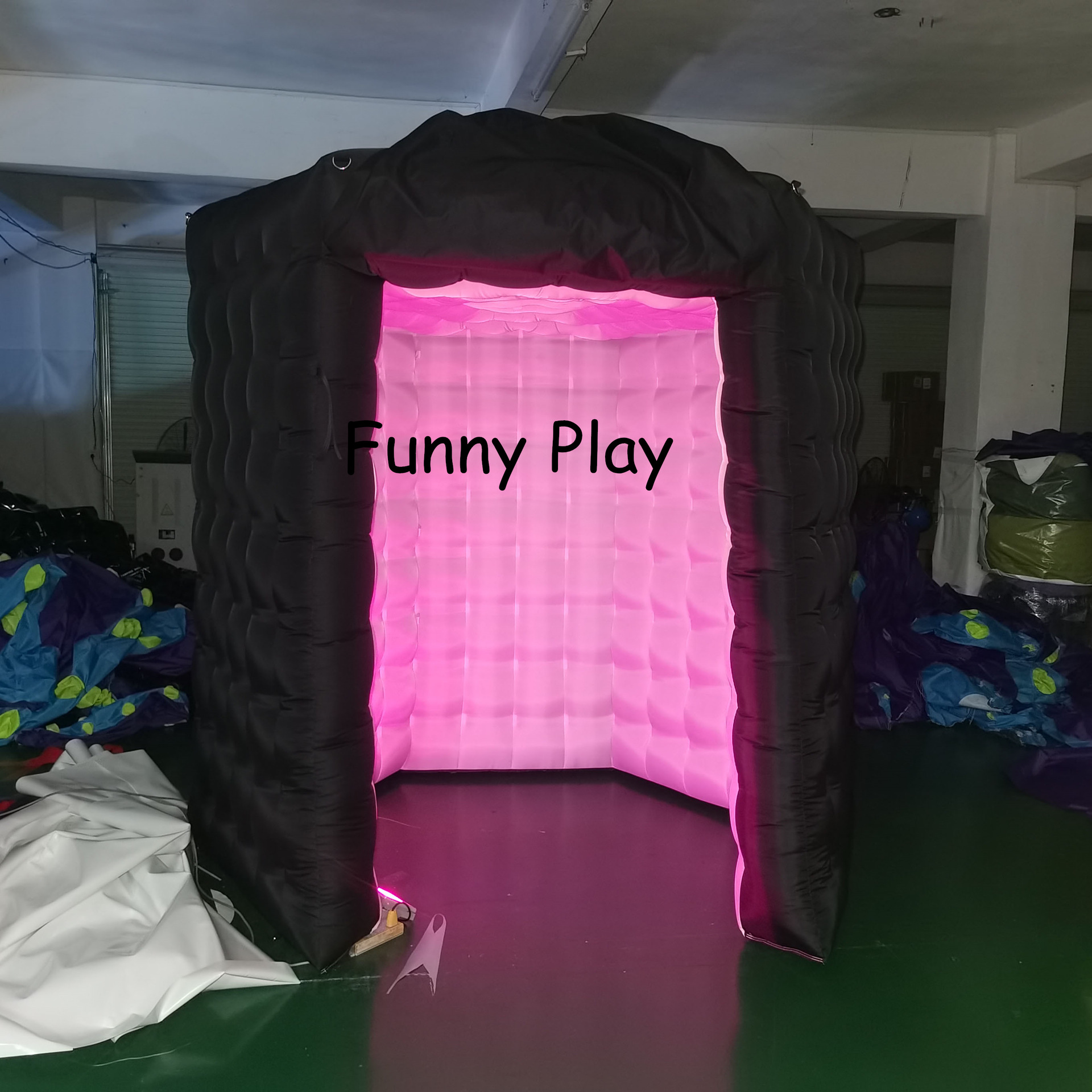 充气对角发光帐篷户外活动便携移动照相亭LED灯光方形摄影棚气模