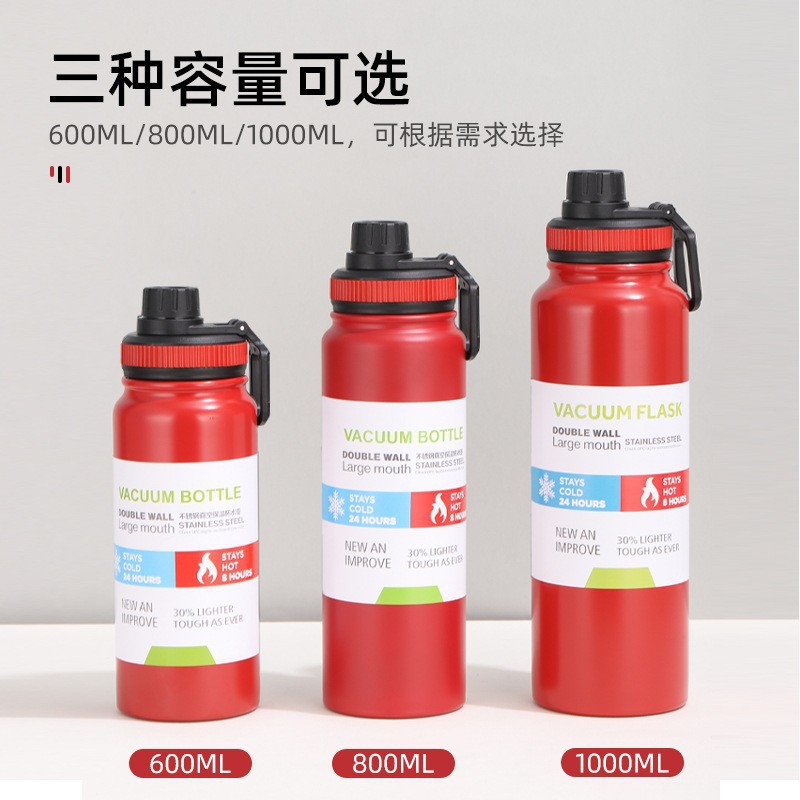 跨境专供大容量户外运动水壶304不锈钢保温杯创意便携太空杯批发