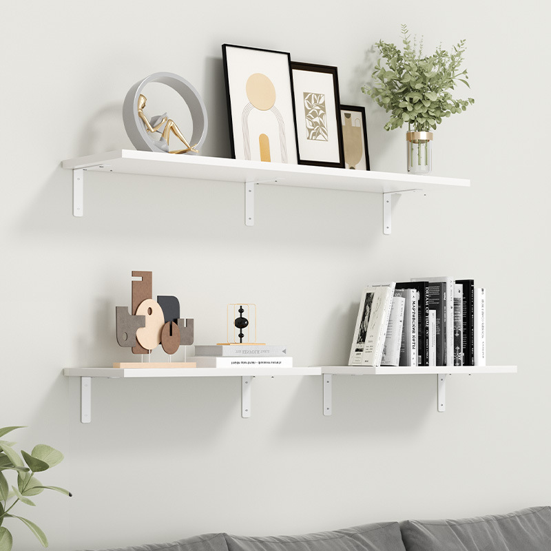 Estante de pared estante de pared estante de pared tipo estante de pared tipo estante de madera fijo soporte de pared superior estante de libro de tablero multicapa