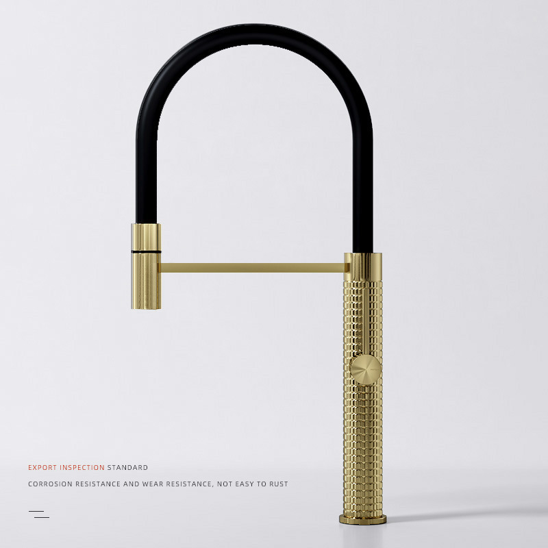 Grifo de plato Kirin de oro cepillado (personalizado)