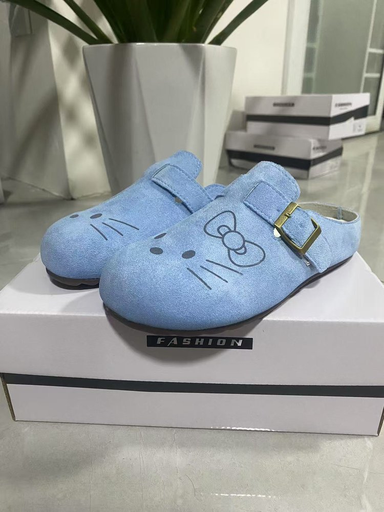 Modas pequeñas lindas zapatillas de dibujos animados de media cabeza zapatillas de mujer primavera y verano 2026 nuevas zapatillas de Bocken perezosas image 10