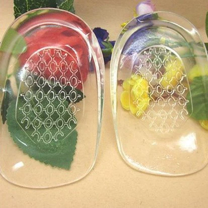 Силиконовая подушка для пятки прозрачная Спортивная амортизирующая внутренняя повышающая Подушка U-образная подушка для пятки сотовая половинная Подушка собственного производства и продажи