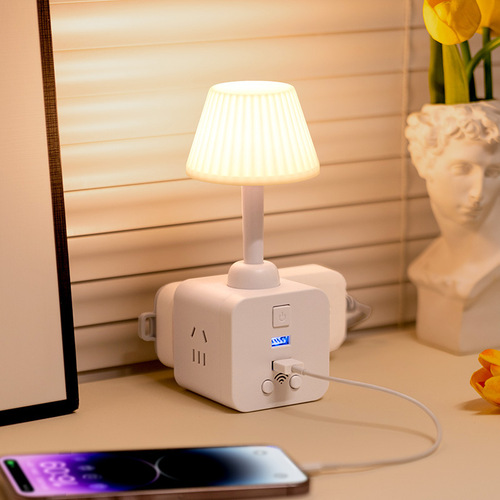 Magic cube socket plug strip with light multi-functional wall outlet wiring strip universal home power strip adapter wholesaler