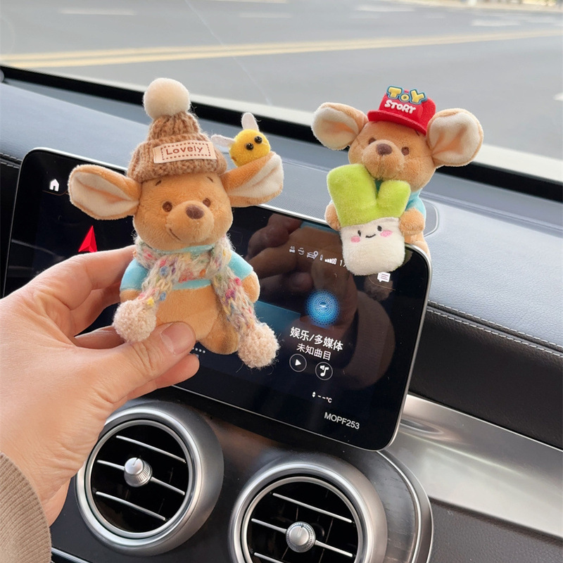 インターネット有名人漫画バックミラースクリーン装飾品クリエイティブかわいい子犬センターコンソール車の装飾インテリアアクセサリー女神|undefined