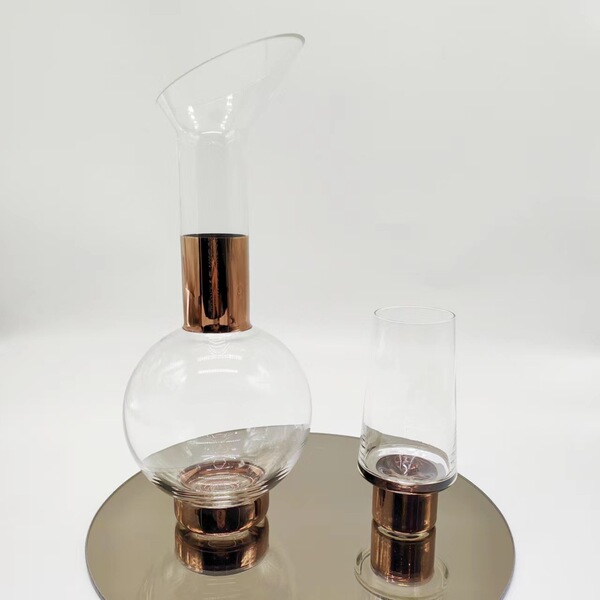 Creative glass golden teapot