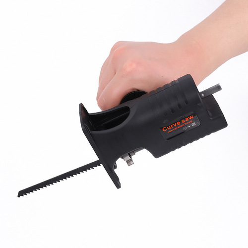 Household electric drill converted into electric saw, saber saw converted into reciprocating saw, electric woodworking handheld multifunctional conversion head accessory