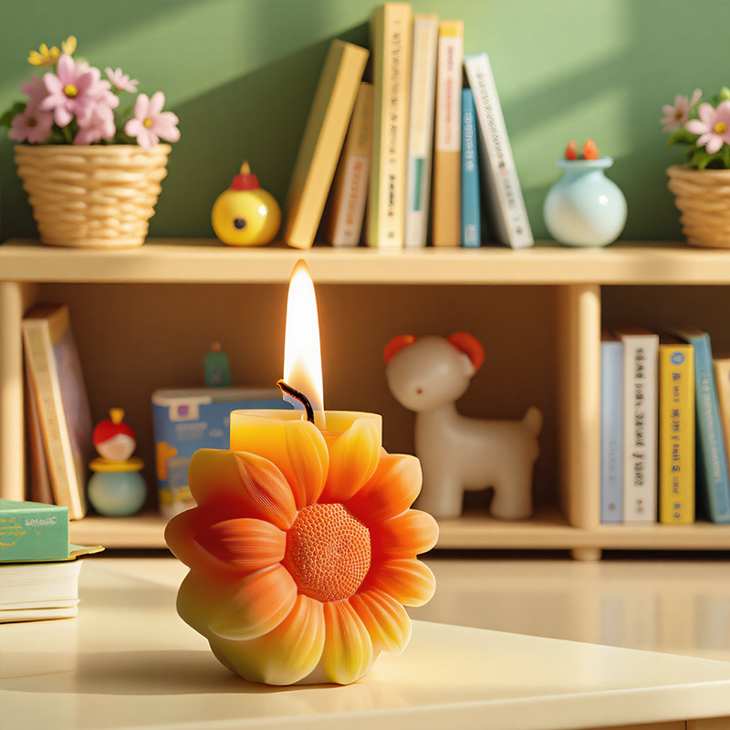 DIYシリコンモールド 香り付きキャンドルカップ 植木鉢 収納カップ シリコン製ひまわり石膏カップ 型抜き クリエイティブ|undefined