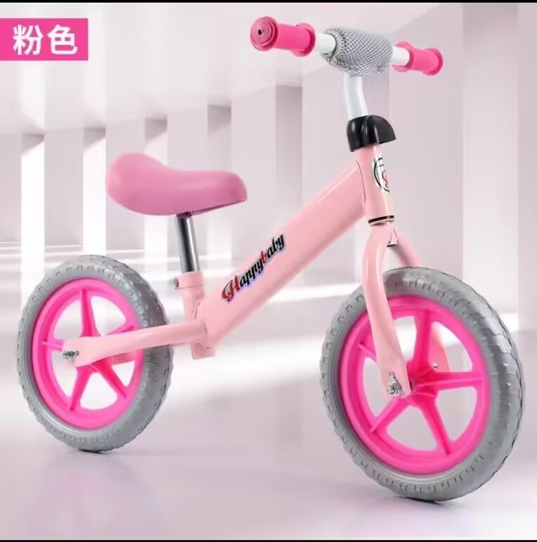 Bicicletas de equilibrio para niños sin pedal, bicicletas de dos ruedas, 12 pulgadas sin inflar para bebés pequeños, gran descuento