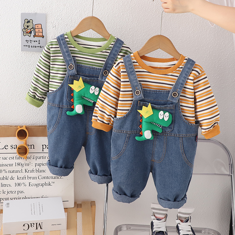 Children's denim suspenders