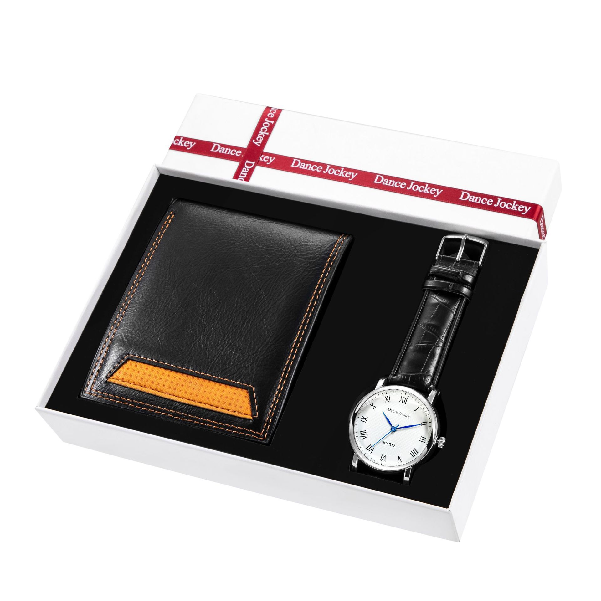 Neues Stil Geschenkbox-Set Herrenuhr Brieftasche Set Herrengürtel Quarzuhr Brieftasche Kreatives Set_voghion.com