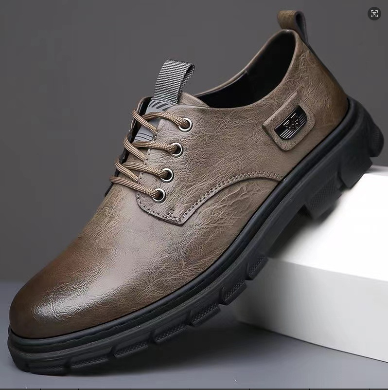[a01 men's leather shoes] brown