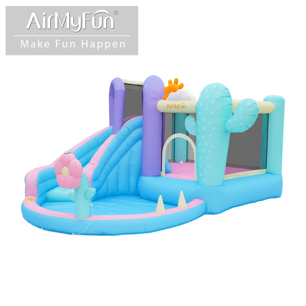 AMF | Pequeño parque infantil castillo inflable hogar tobogán para niños combinación de cama de salto pequeña fiesta fuerte inflable