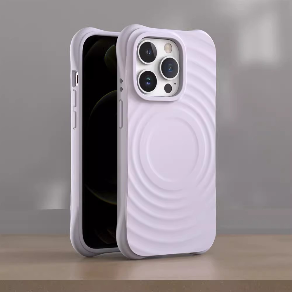 Silicone Magnetic Full-cover Phone Case For Iphone 16 Pro Wave_voghion.com