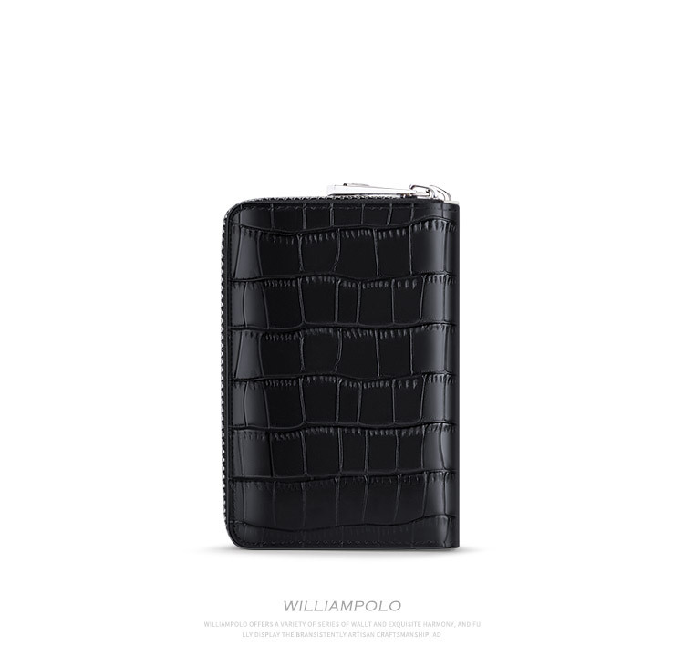 Ví card holder da thật nhiều ngăn đựng thẻ có khóa kéo Emperor Paul chi tiết 14