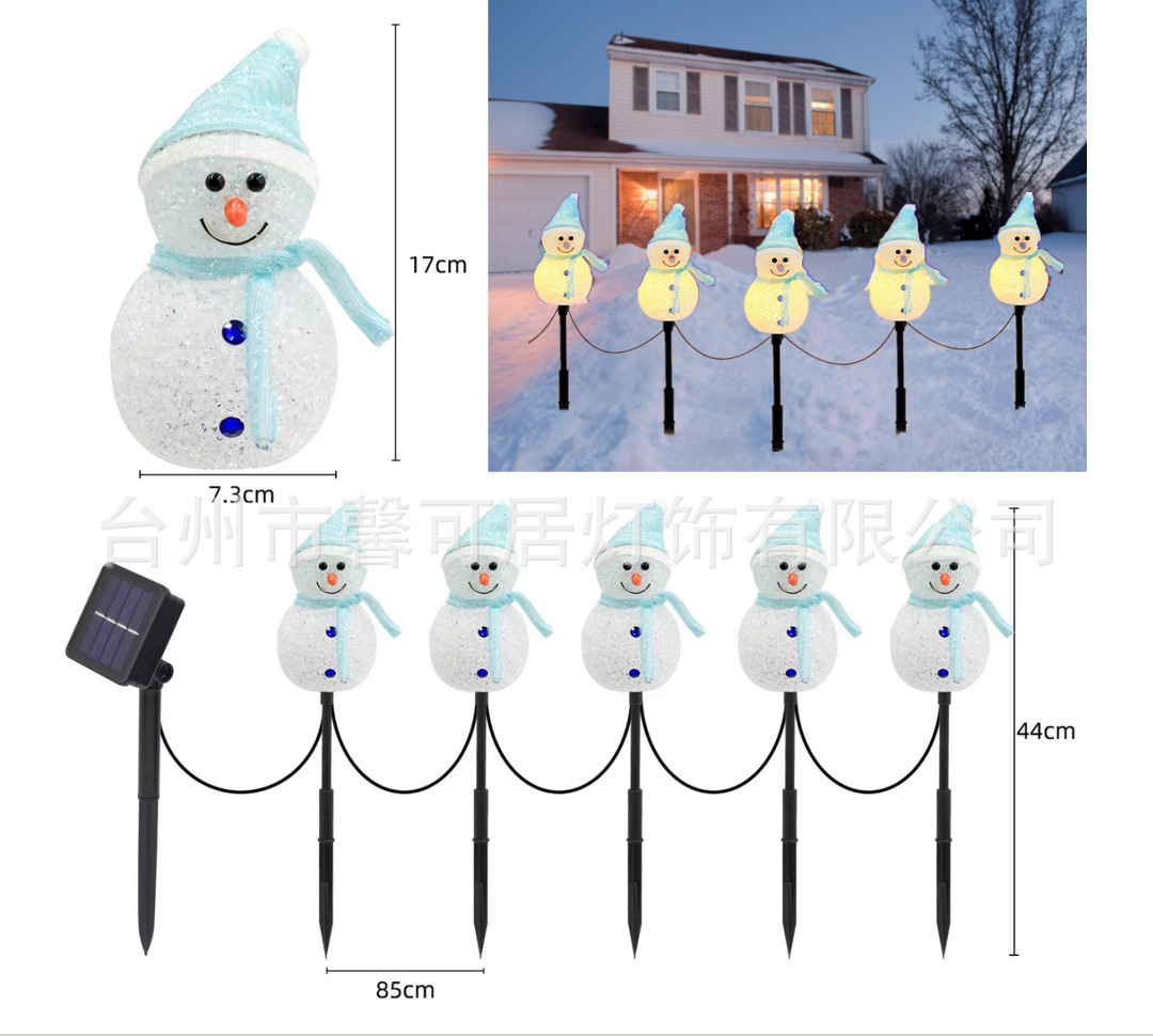 Lámpara de Tierra solar decoración de Navidad lámpara de muñeco de nieve al aire libre jardín lámpara de paisaje Césped lámpara de tierra transfronteriza