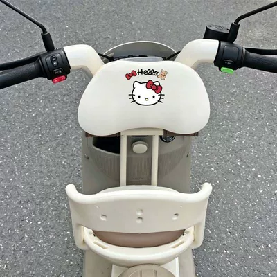 Electric scooter head protection pad, a creative and Elektromobil üçün bamper qoruyucu yastıqlar - bowknot-cat-memory-foam-beige-headrest-soft-and-plush-head-protection-lumbar-support