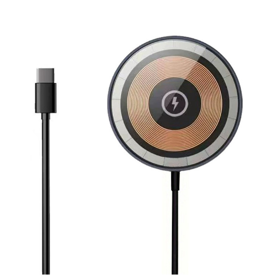 Nuevo cable de datos PD transparente magsafe magnético inalámbrico placa de carga móvil cargador inalámbrico comercio exterior al por mayor