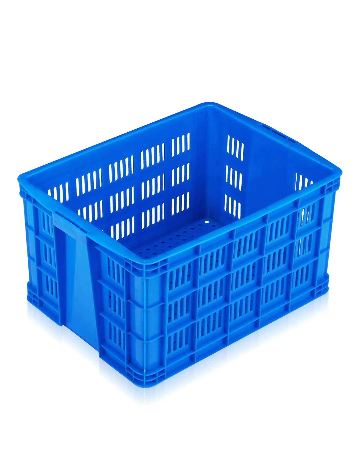 ✅Plastic basket rectangular thickened large vegetable and fruit frame express basket turnover basket plastic frame hollow turnover